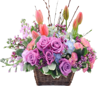 an easter flower basket